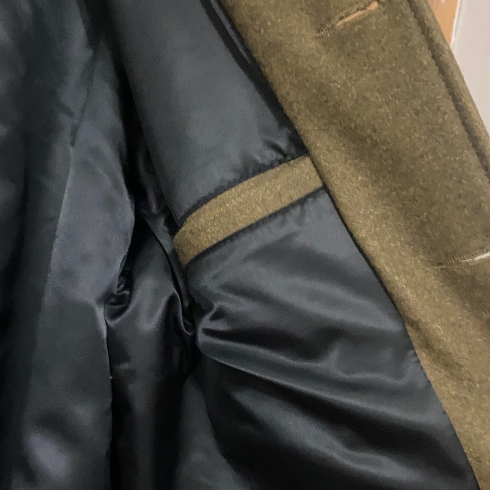 Schott nyc Olive Green and Black Men's  vintage Varsity Jacket - Picture 13 of 16